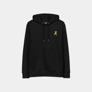 Sweat à capuche noir motif soutien