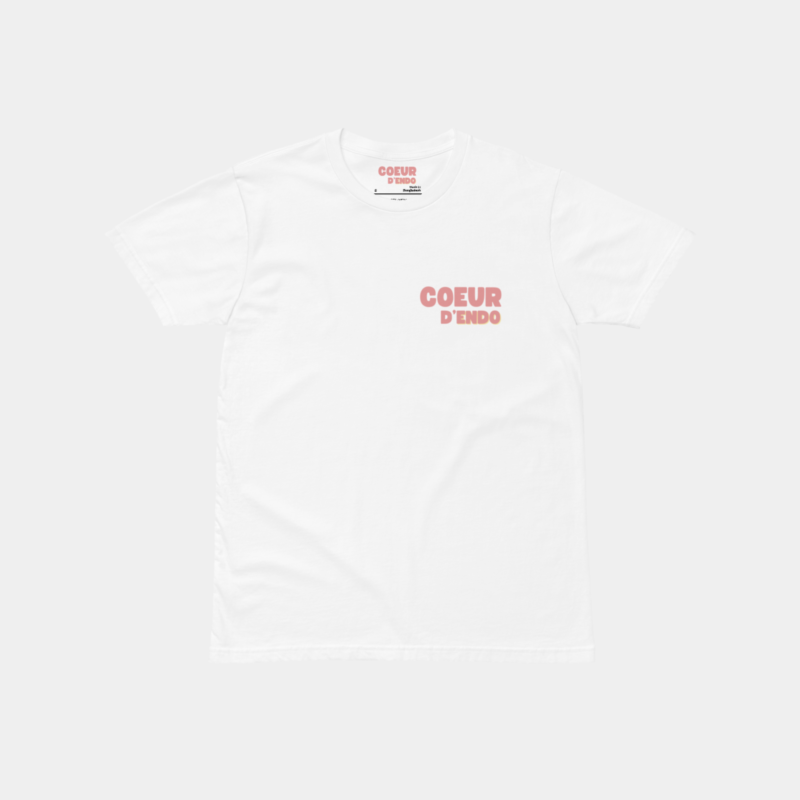 t shirt blanc coeur dendo