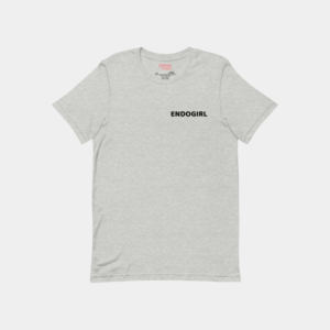 image t shirt gris avec impression endogirl