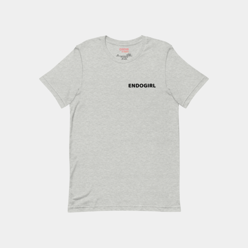 image t shirt gris avec impression endogirl