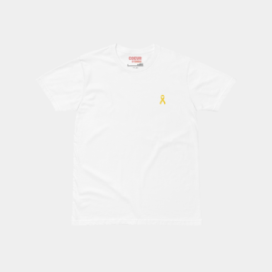 T-shirt blanc ruban jaune