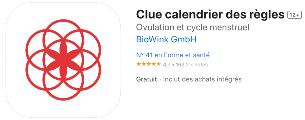 CLUE APPLICATION MENSTRUELLE